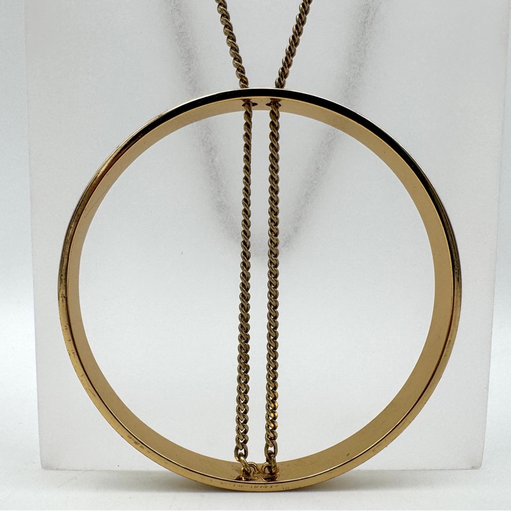 JENNY BIRD Large Circle Pendant with Bisecting Chain Necklace - Picture 2 of 6